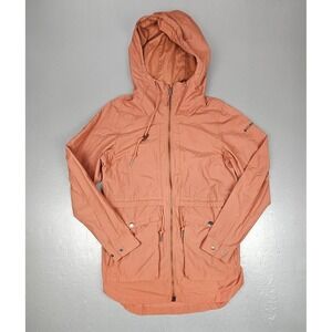 Columbia Jacket Womens XS Orange West Bluff Hooded Long Line Full Zip Utility